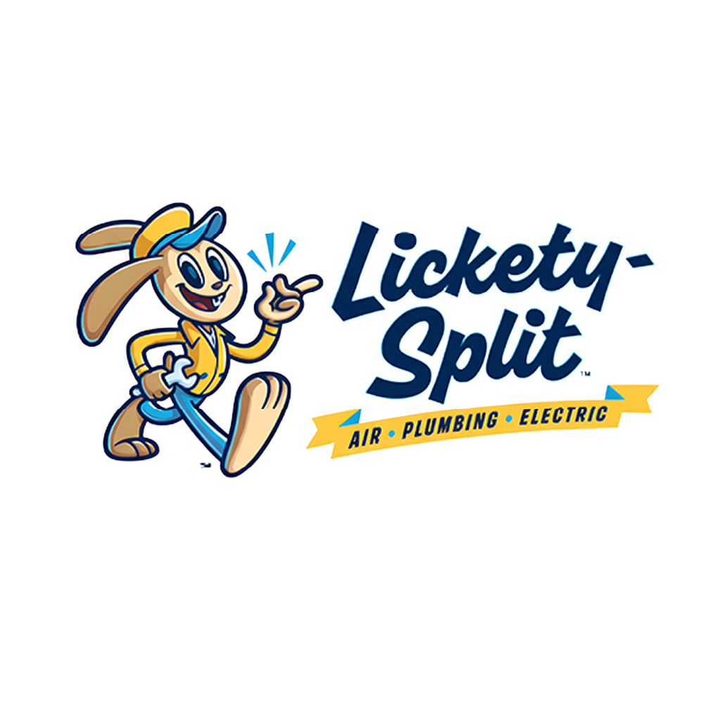 Lickety Split AC Plumbing and Electric service van arriving at a Jacksonville Florida home